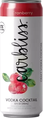 (24pk cans) Carbliss Cranberry Vodka Cocktails, USA (12oz)